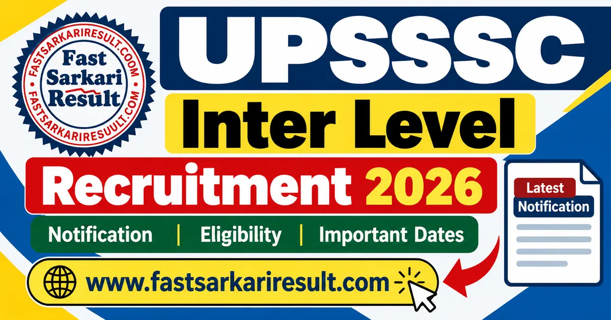 You are currently viewing UPSSSC Inter Level Recruitment 2026 – Apply Online for 1784 Posts
